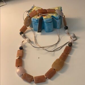 J. Jill Brown and Cream Beaded Necklace